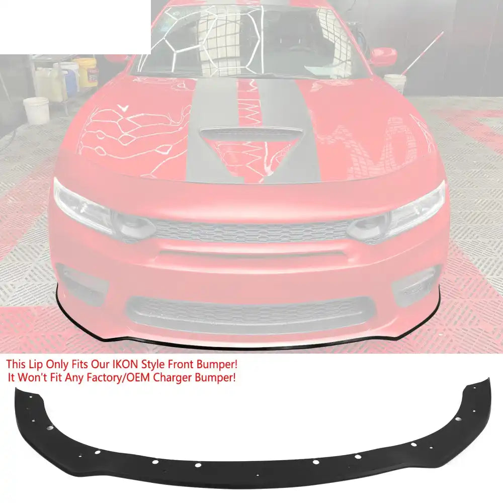 2015-2023 Dodge Charger Front Bumper Cover Grill Kit Widebody Black PP Matte Black