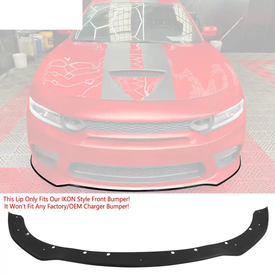 2015-2023 Dodge Charger Front Bumper Cover Grill Kit Widebody Black PP Matte Black