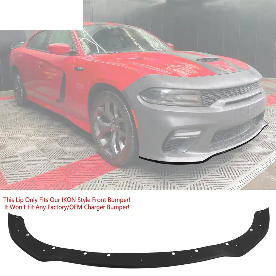 2015-2023 Dodge Charger Front Bumper Cover Grill LED Widebody Black PP Matte Black