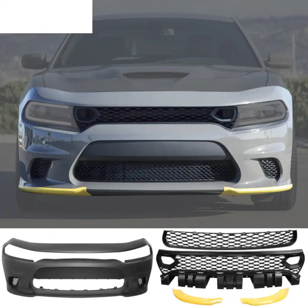 2015-2023 Dodge Charger Front Bumper Fascia + Updated 2019 Grilles