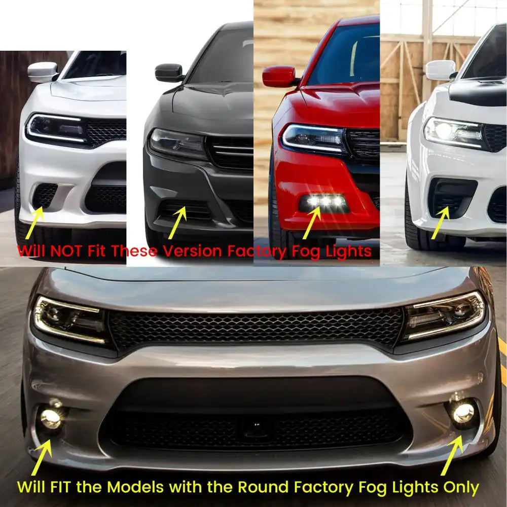 2015-2023 Dodge Charger Front Bumper Fog Lights Lamp H11 12V 55W Bulb