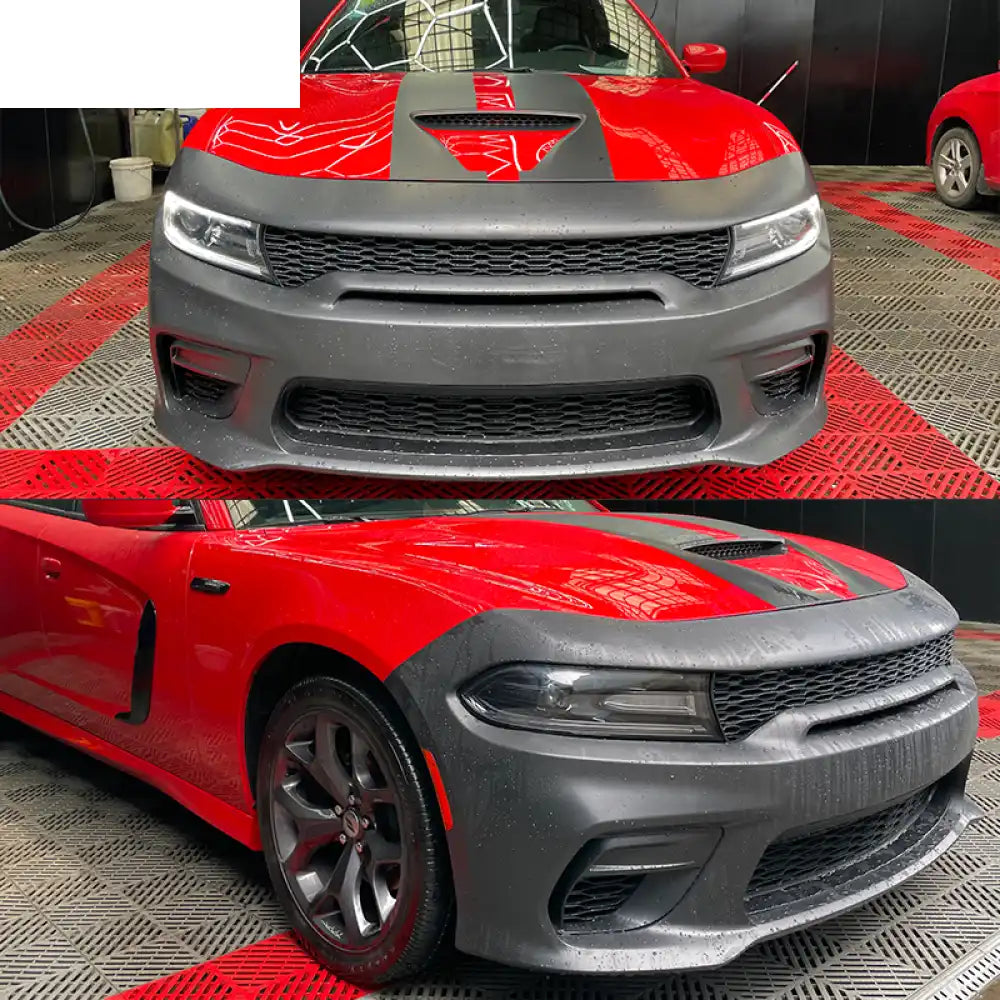 2015-2023 Dodge Charger Front Bumper & Grille Sedan Widebody Black PP