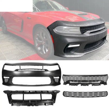 2015-2023 Dodge Charger Front Bumper & Grille Sedan Widebody LED PP