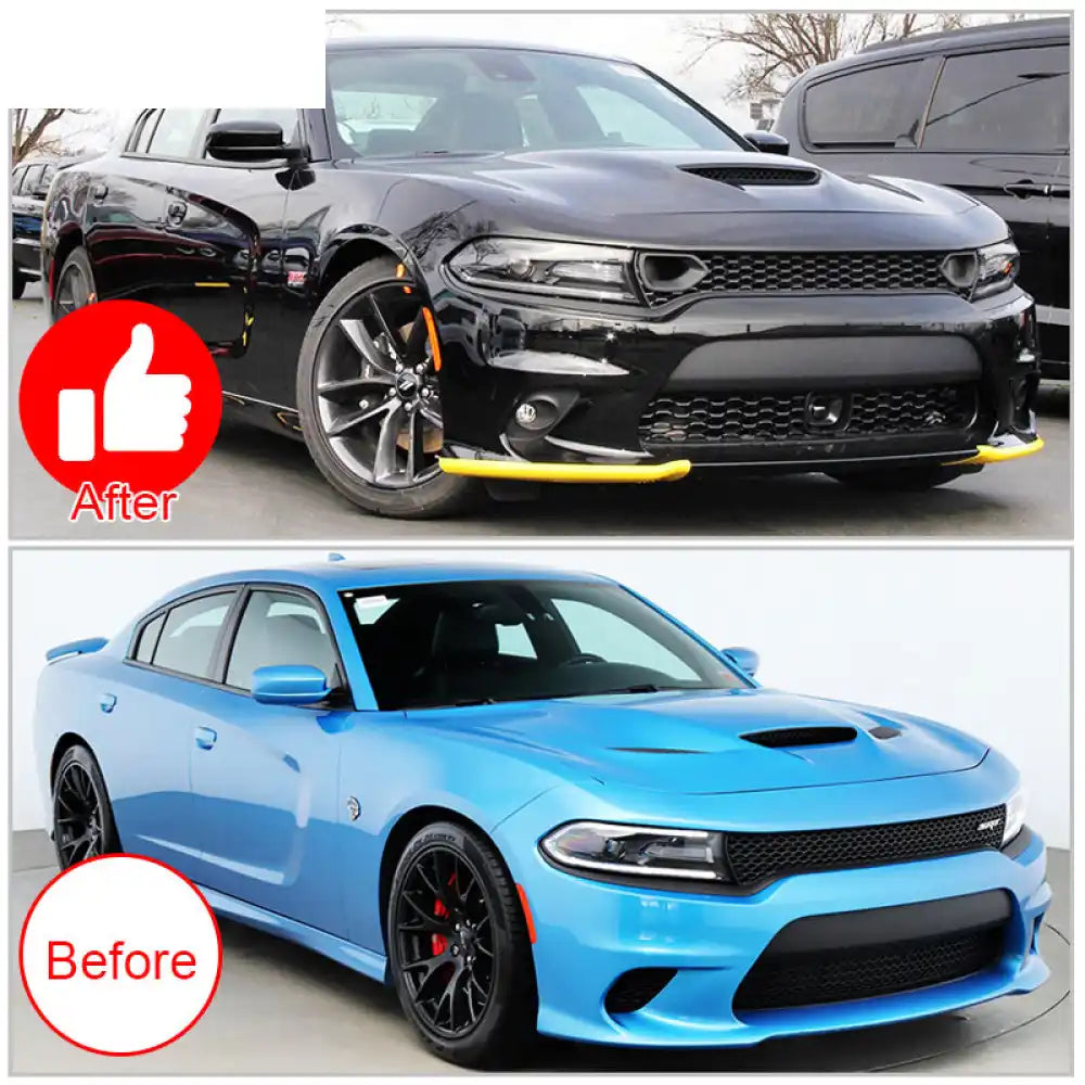 2015-2023 Dodge Charger Grill Unpainted Black Front Upper Car Grille