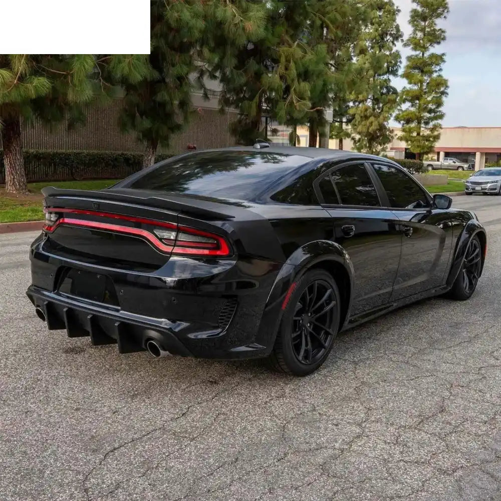 2015-2023 Dodge Charger IKON Matte Black Front Rear Bumper Covers PP Matte Black