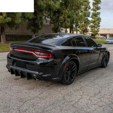 2015-2023 Dodge Charger IKON Matte Black Front Rear Bumper Covers PP Matte Black