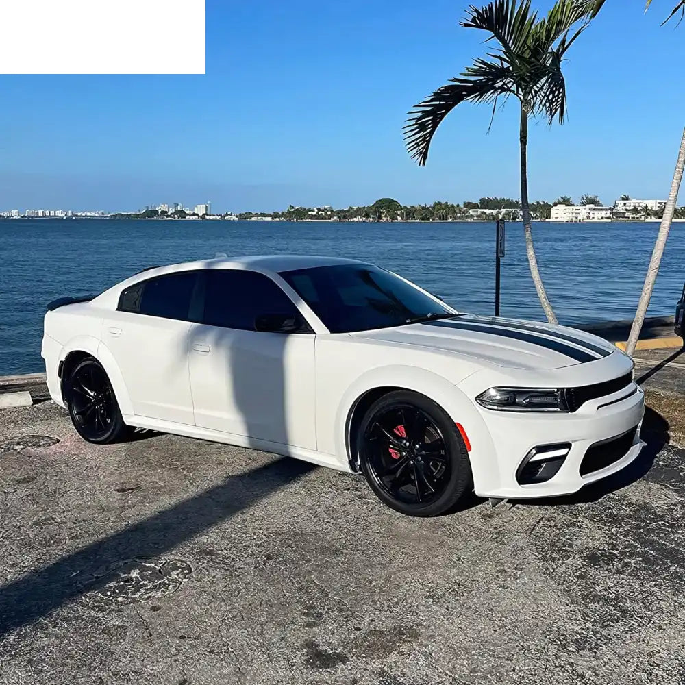 2015-2023 Dodge Charger IKON Matte Black Rear Bumper Cover Diffuer PP