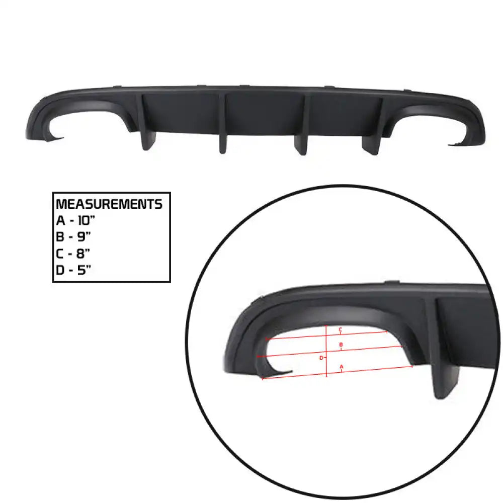 2015-2023 Dodge Charger Rear Bumper Quad Exhaust Rear Lip Diffuser PP