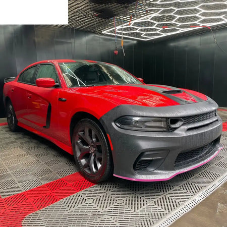 2015-2023 Dodge Charger Rear & Front Bumper + Pink Lip Diffuser PP Pink