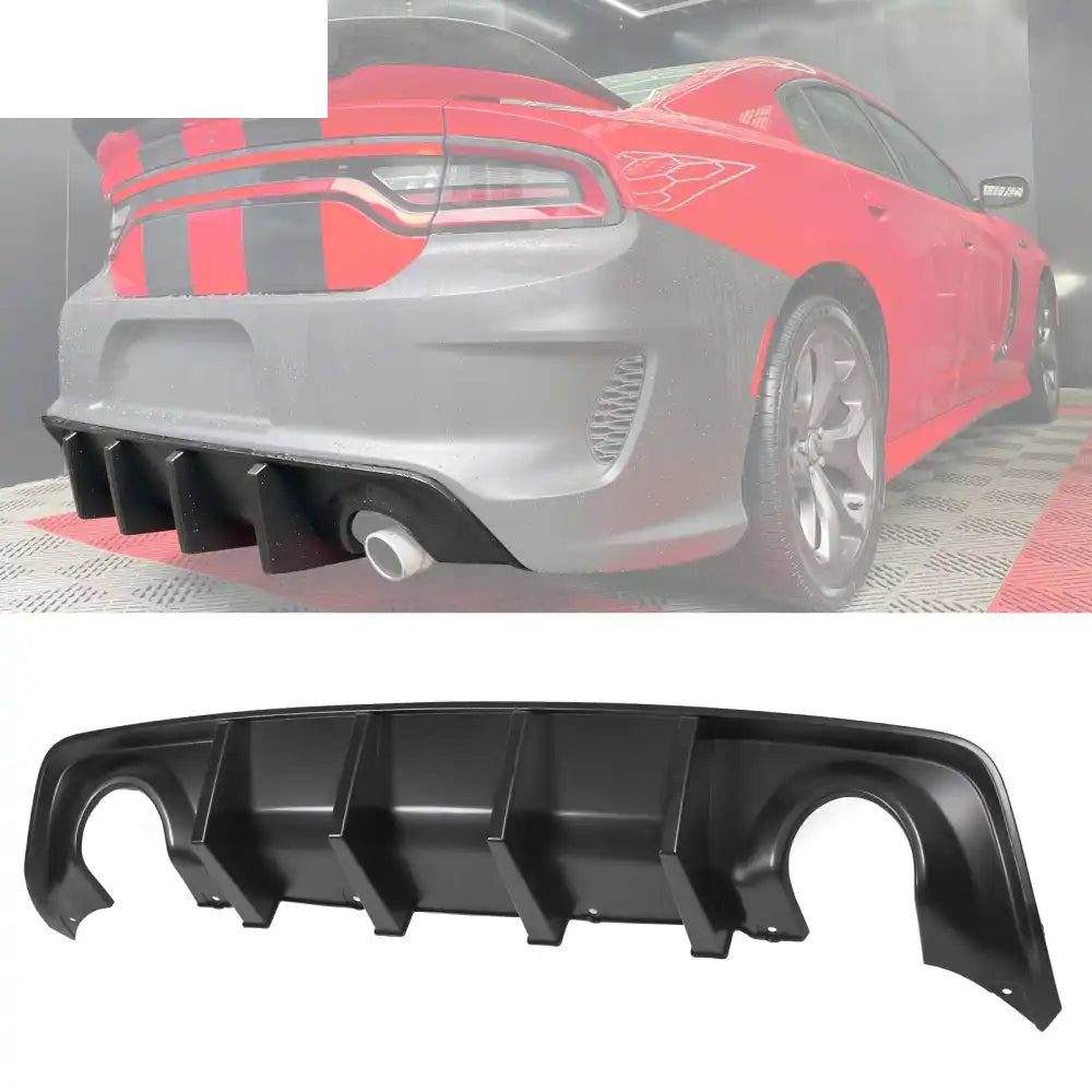 2015-2023 Dodge Charger Rear & Front Bumper + Pink Lip Diffuser PP Pink