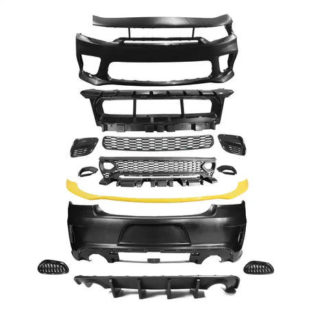 2015-2023 Dodge Charger Rear & Front Bumper Yellow Lip Diffuser Yellow