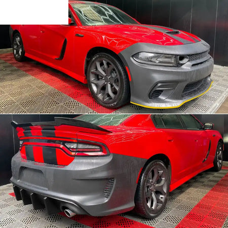 2015-2023 Dodge Charger Rear & Front Bumper Yellow Lip Diffuser Yellow