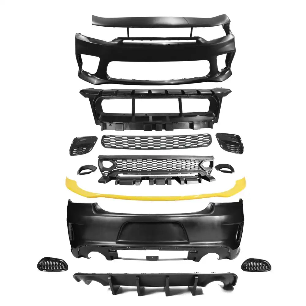 2015-2023 Dodge Charger Rear & Front Bumper Yellow Lip Diffuser Yellow