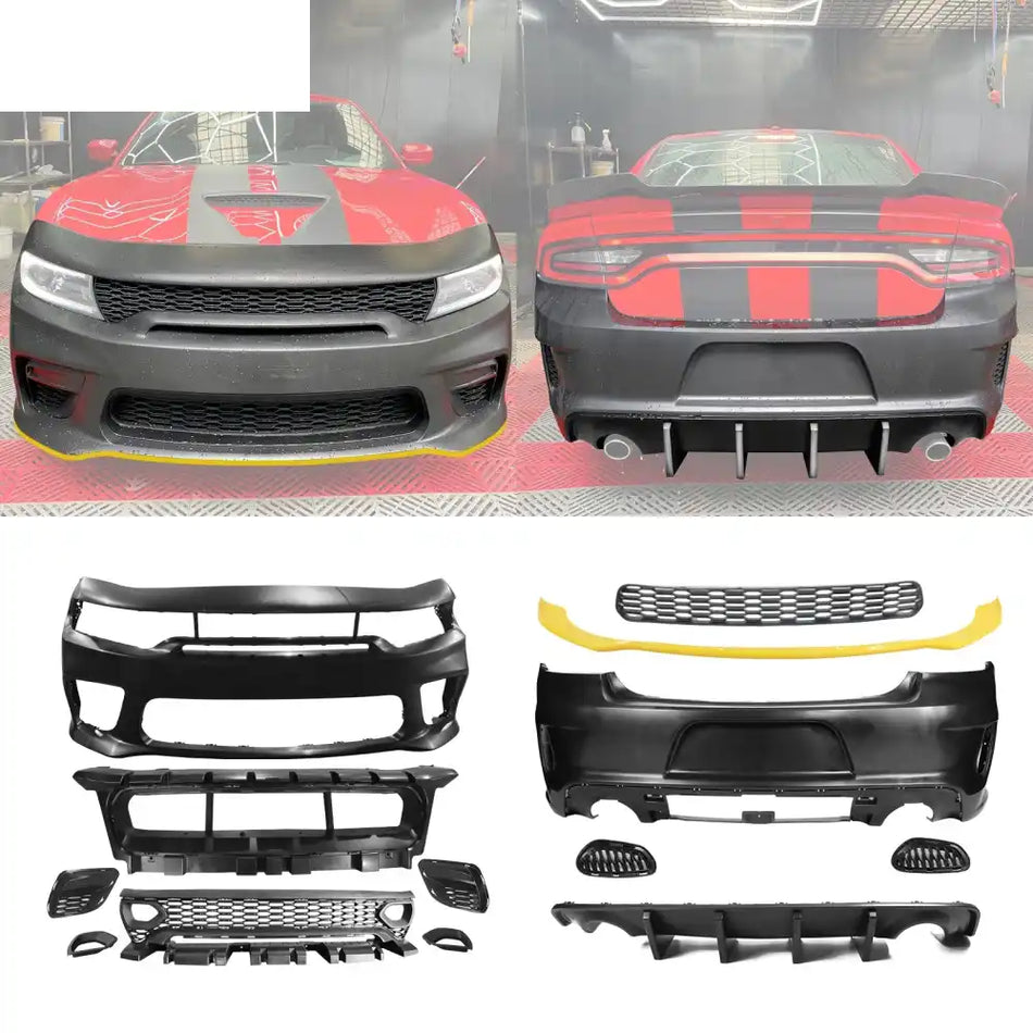 2015-2023 Dodge Charger Rear & Front Bumper Yellow Lip Diffuser Yellow