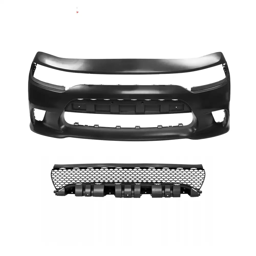 2015-2023 Dodge Charger SRT Hellcat Front Bumper W/Fog Light Grilles Unpainted Black