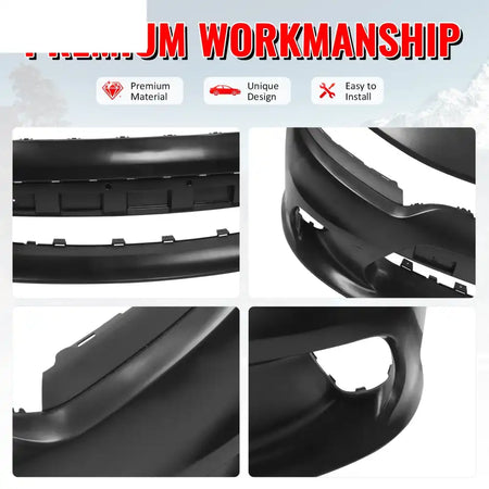 2015-2023 Dodge Charger SRT Hellcat Style Car Front Bumper Cover PP Unpainted Black