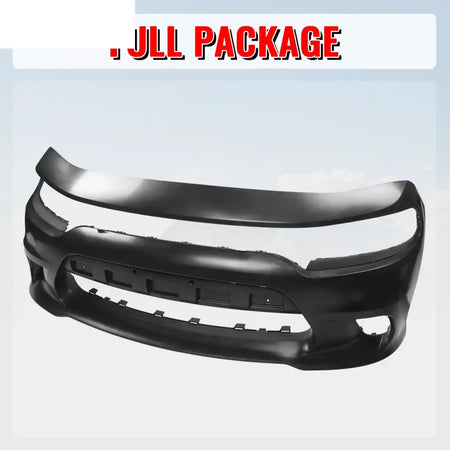 2015-2023 Dodge Charger SRT Hellcat Style Car Front Bumper Cover PP Unpainted Black