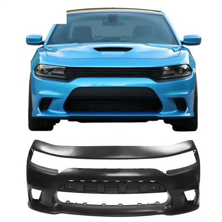 2015-2023 Dodge Charger SRT Hellcat Style Car Front Bumper Cover PP Unpainted Black