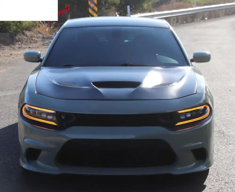 2015-2023 Dodge Charger SRT Style Car Hood Scoop Vent Black Aluminum