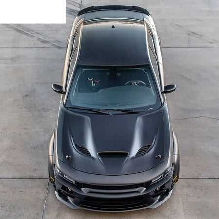 2015-2023 Dodge Charger SRT Style Car Hood Scoop Vent Black Aluminum