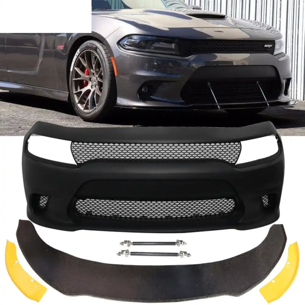 2015-2023 Dodge Charger SRT8 Hellcat Front Bumper Cover With Lip