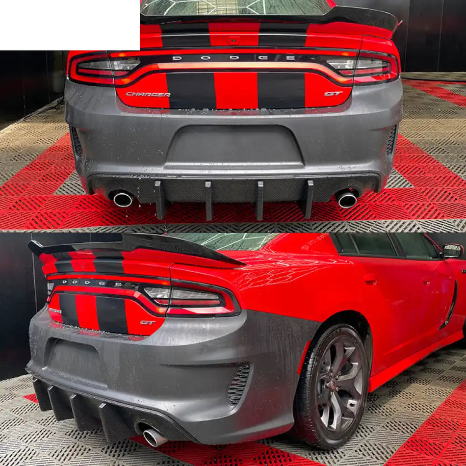2015-2023 Dodge Charger Standard Sedan CFL Rear Bumper Diffuser PP