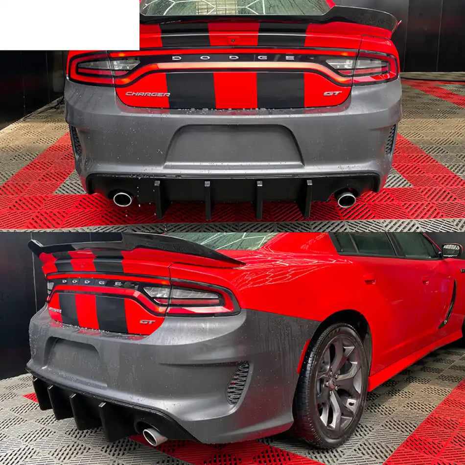 2015-2023 Dodge Charger Standard Sedan Rear Bumper Kits Diffuser PP