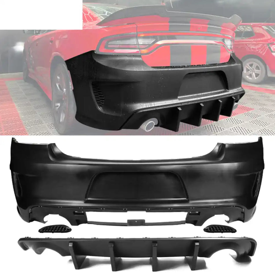 2015-2023 Dodge Charger Standard Sedan Rear Bumper Kits Diffuser PP