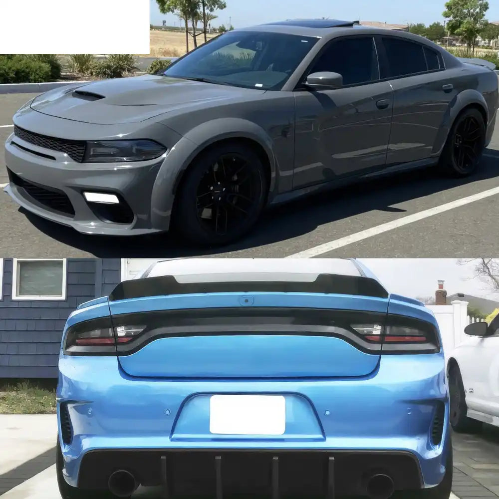2015-2023 Dodge Charger Widebody Gloss Whole Bumper Diffuser PP W/ LED