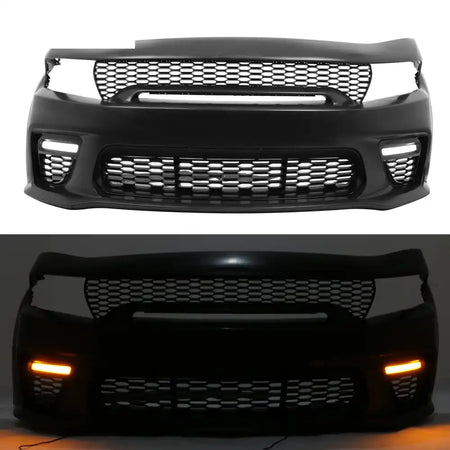 2015-2023 Dodge Charger Widebody Gloss Whole Bumper Diffuser PP W/ LED