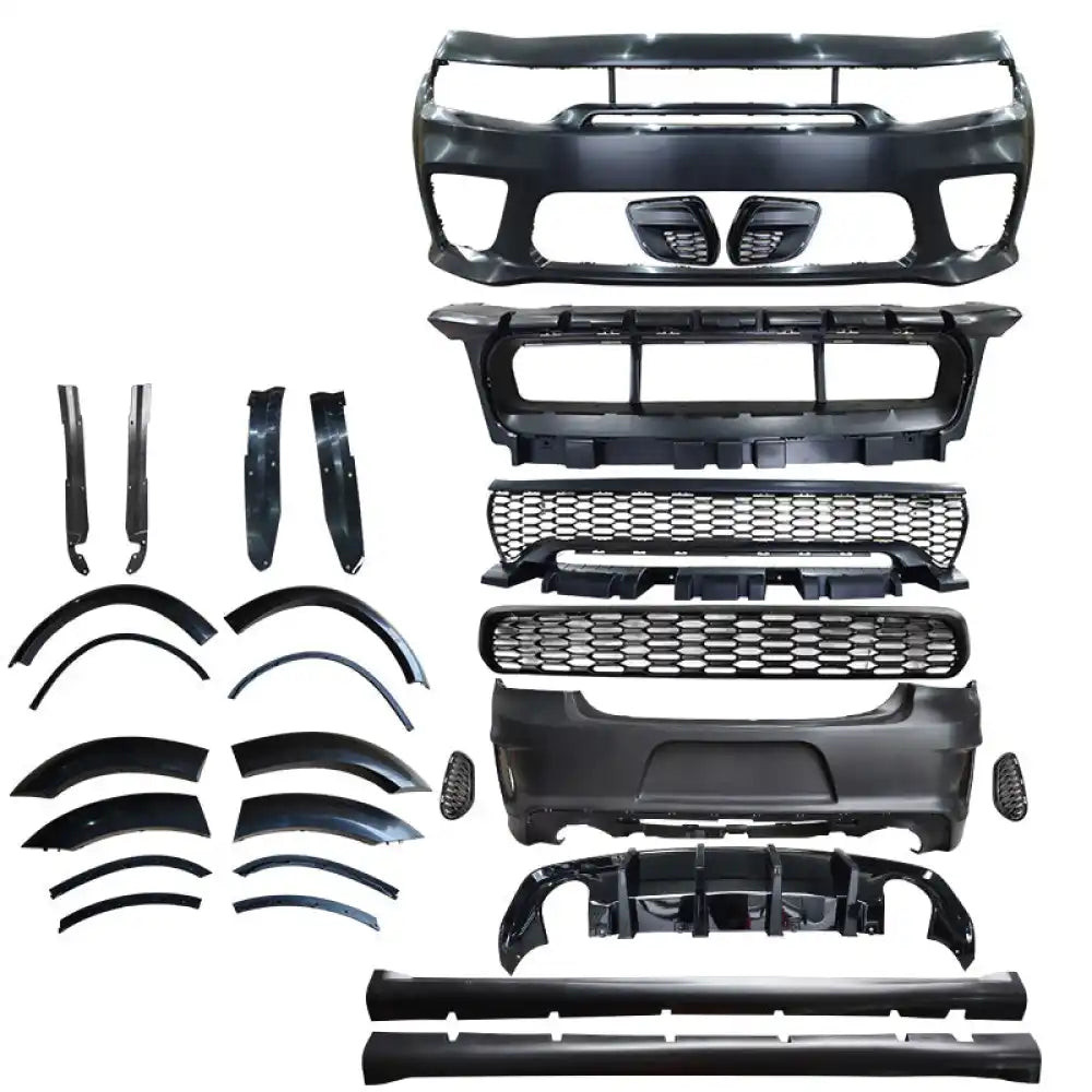 2015-2023 Dodge Charger Widebody Gloss Whole Bumper Kits Diffuser PP