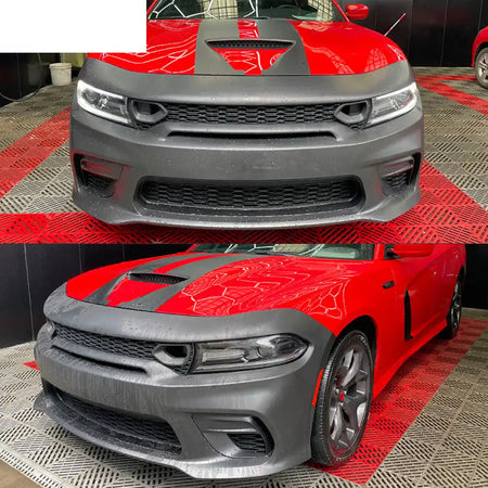 2015-2023 Dodge Charger Widebody SRT Black Front Bumper W/ LED Kits PP