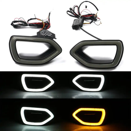 2015-2023 Dodge Charger Widebody SRT Black Front Bumper W/LED Light PP