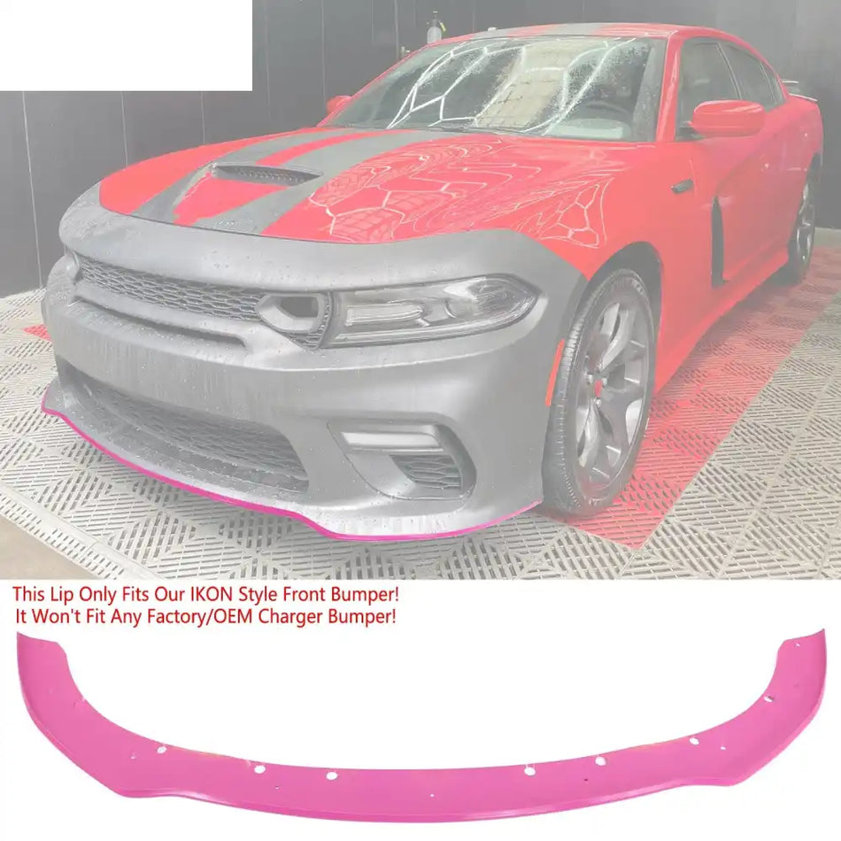 2015-2023 Dodge Charger Widebody SRT LED Front Bumper Cover Pink PP Pink