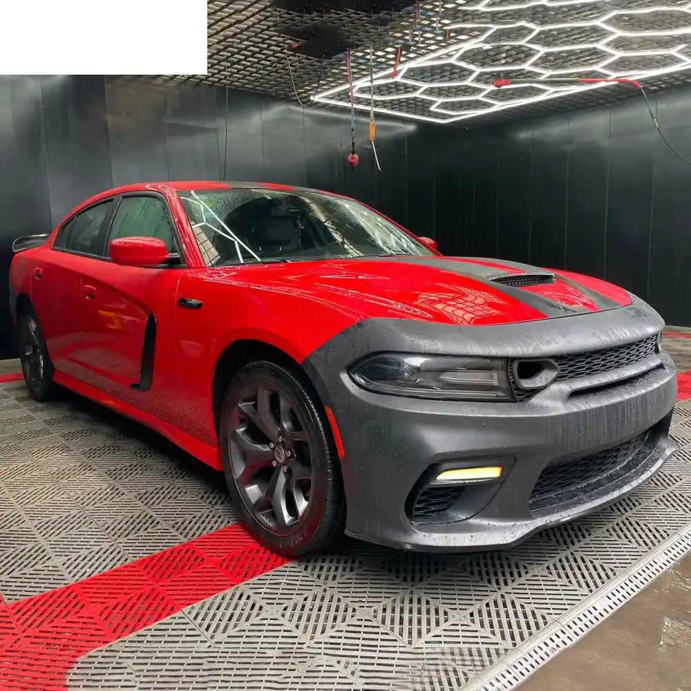 2015-2023 Dodge Charger Widebody SRT LED Front Bumper Matte Black Lip Matte Black