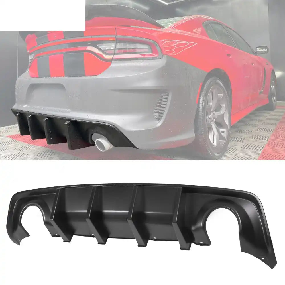2015-2023 Dodge Charger Widebody SRT LED Front Bumper Matte Black Lip Matte Black