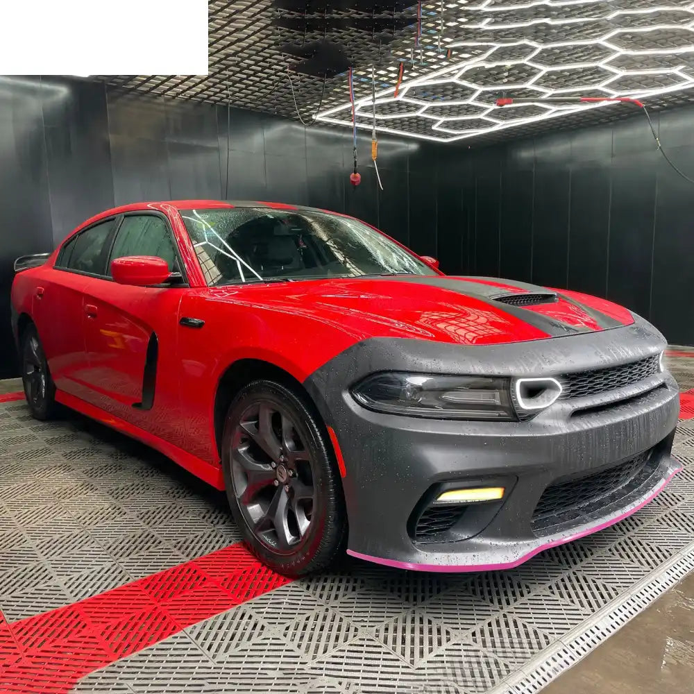 2015-2023 Dodge Charger Widebody SRT LED Front Bumper Pink Lip PP Pink