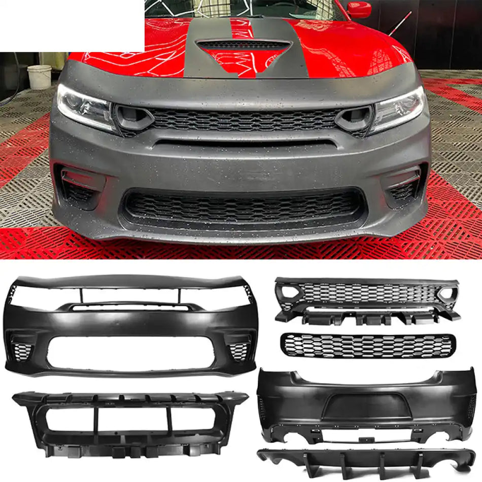2015-2023 Dodge Charger Widebody SRT Unpainted Front Rear Bumper Kits