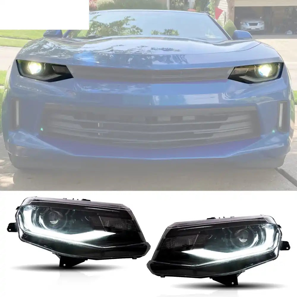 2016-2018 Chevrolet Camaro Projector DRL LED Headlights Lamps