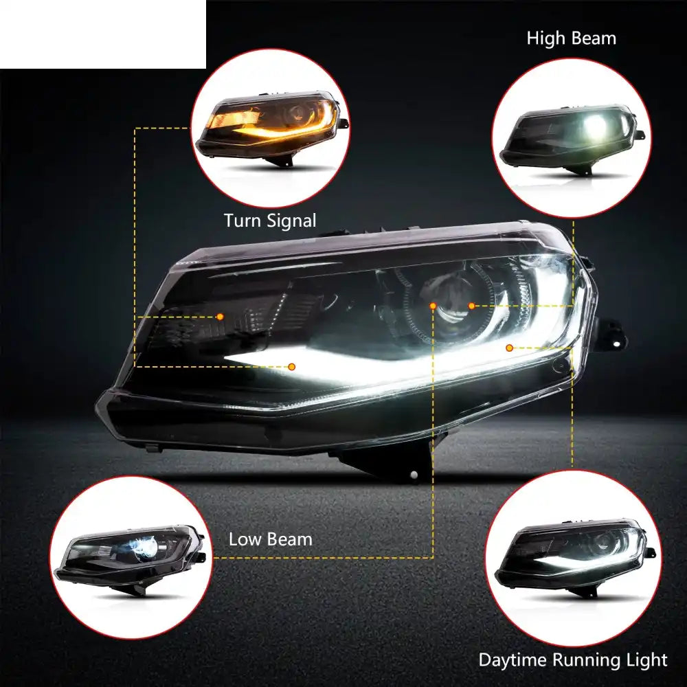 2016-2018 Chevrolet Camaro Projector DRL LED Headlights Lamps