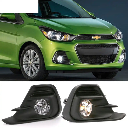 2016-2018 Chevrolet Spark Black Housing Clear Lens Fog Light ABS