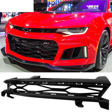2016-2018 Chevy Camaro 2Dr ZL1 Style Unpainted Black Upper Grille ABS