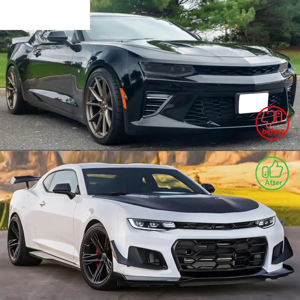 2016-2018 Chevy Camaro Projector DRL LED Headlights Clear Lens Pair