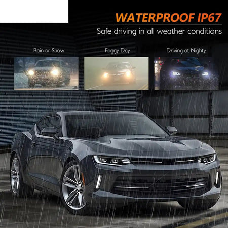 2016-2018 Chevy Camaro Projector DRL LED Headlights Clear Lens Pair