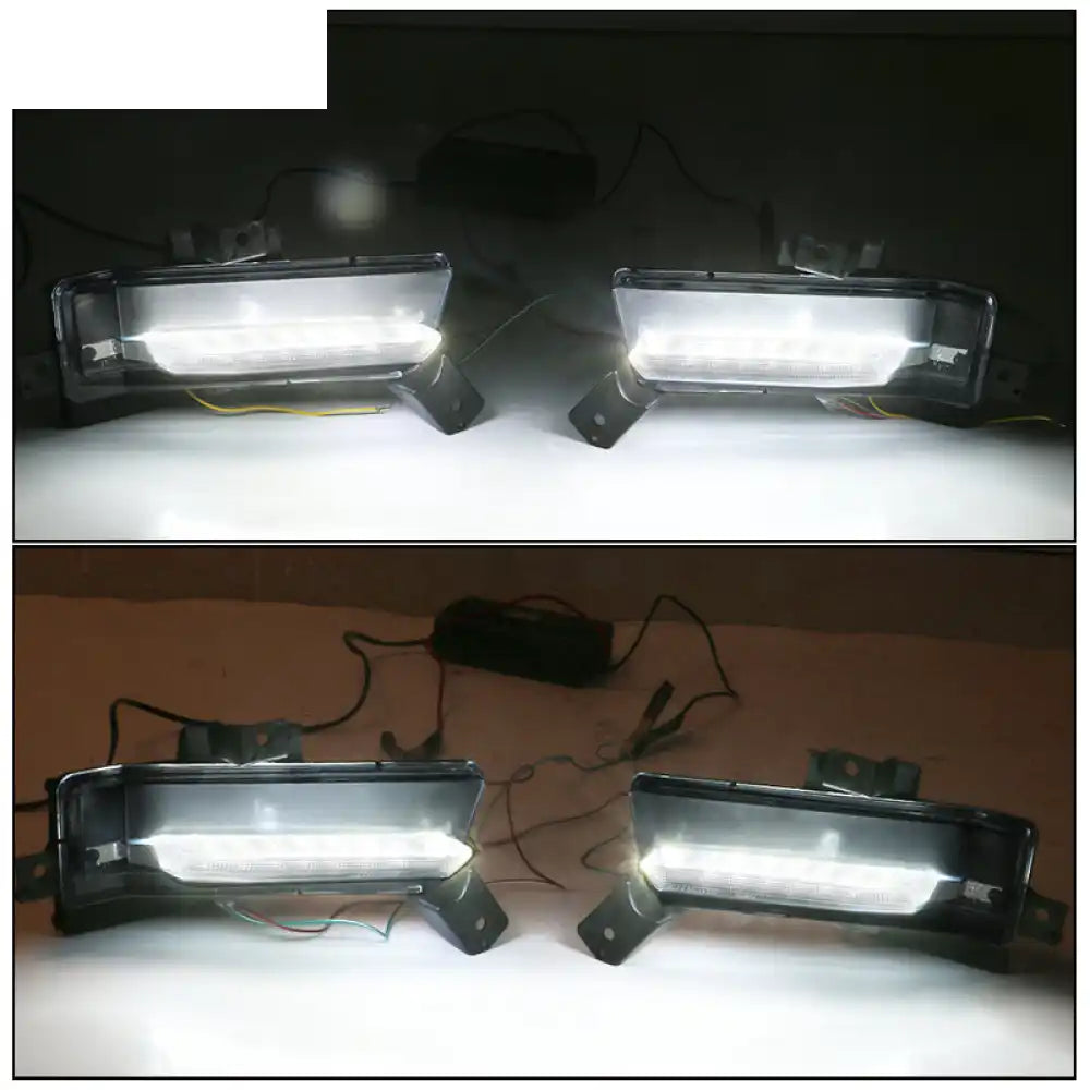 2016-2018 Chevy Camaro SS Black Housing Clear Lens Fog Lights Lamp ABS