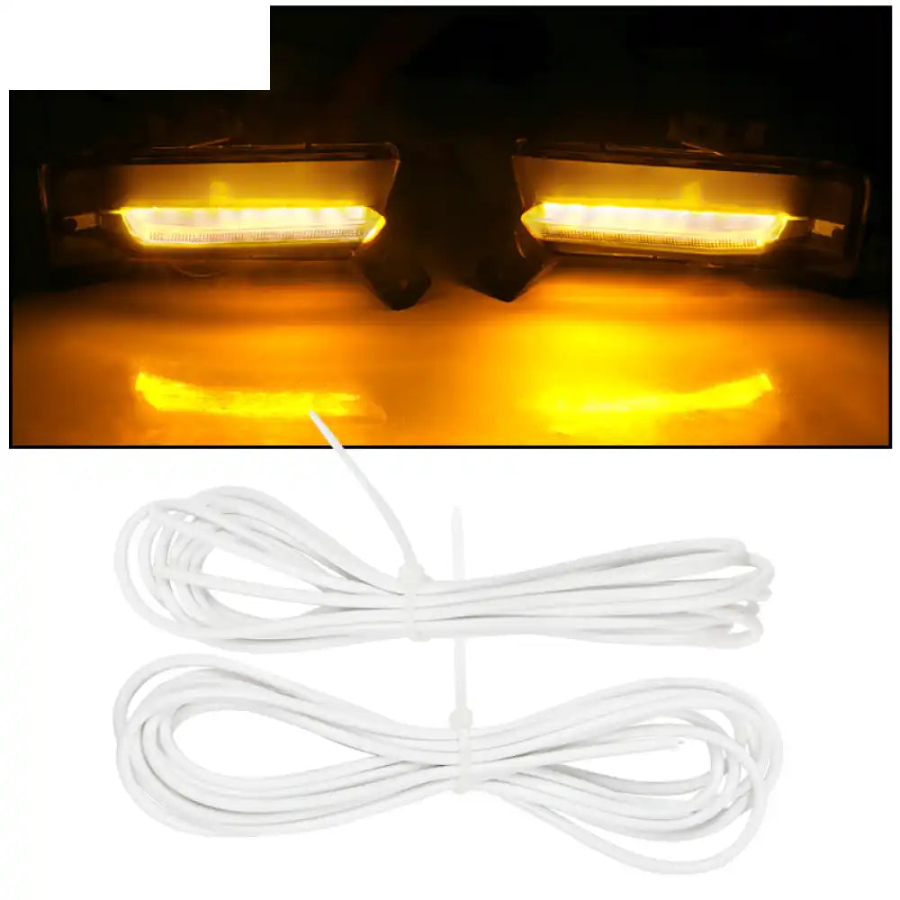 2016-2018 Chevy Camaro SS Fog Lights w/ Amber Truning Signal ABS PC