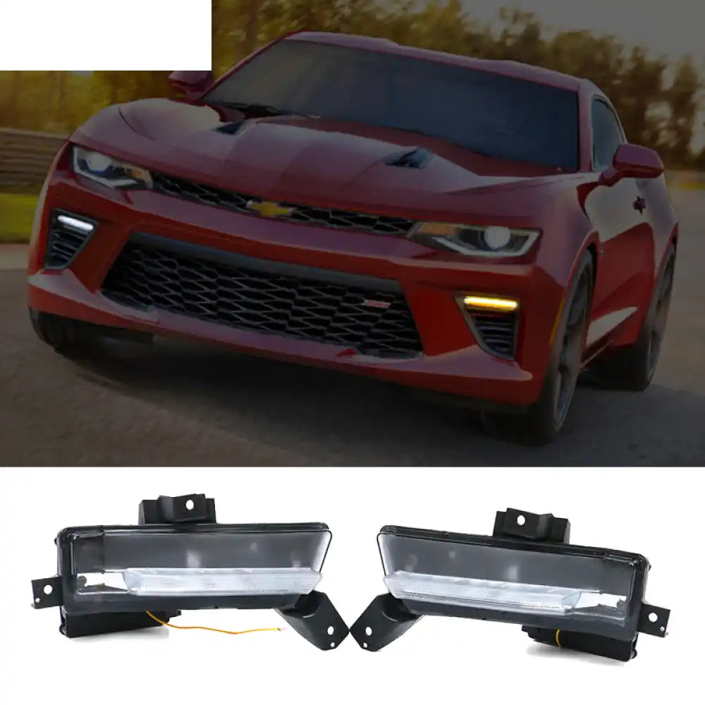 2016-2018 Chevy Camaro SS Fog Lights w/ Amber Truning Signal ABS PC