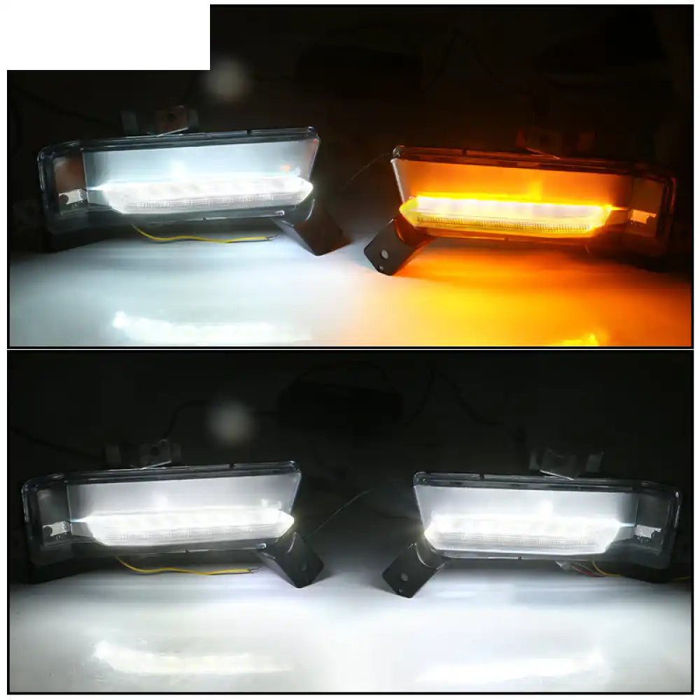 2016-2018 Chevy Camaro SS Fog Lights w/ Amber Truning Signal ABS PC