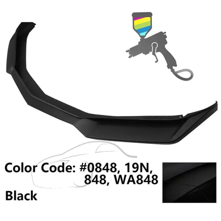 2016-2018 Chevy Camaro ZL1 Style Front Bumper Lip Chin Spoiler PP #0848, 19N, 848, WA848 Black