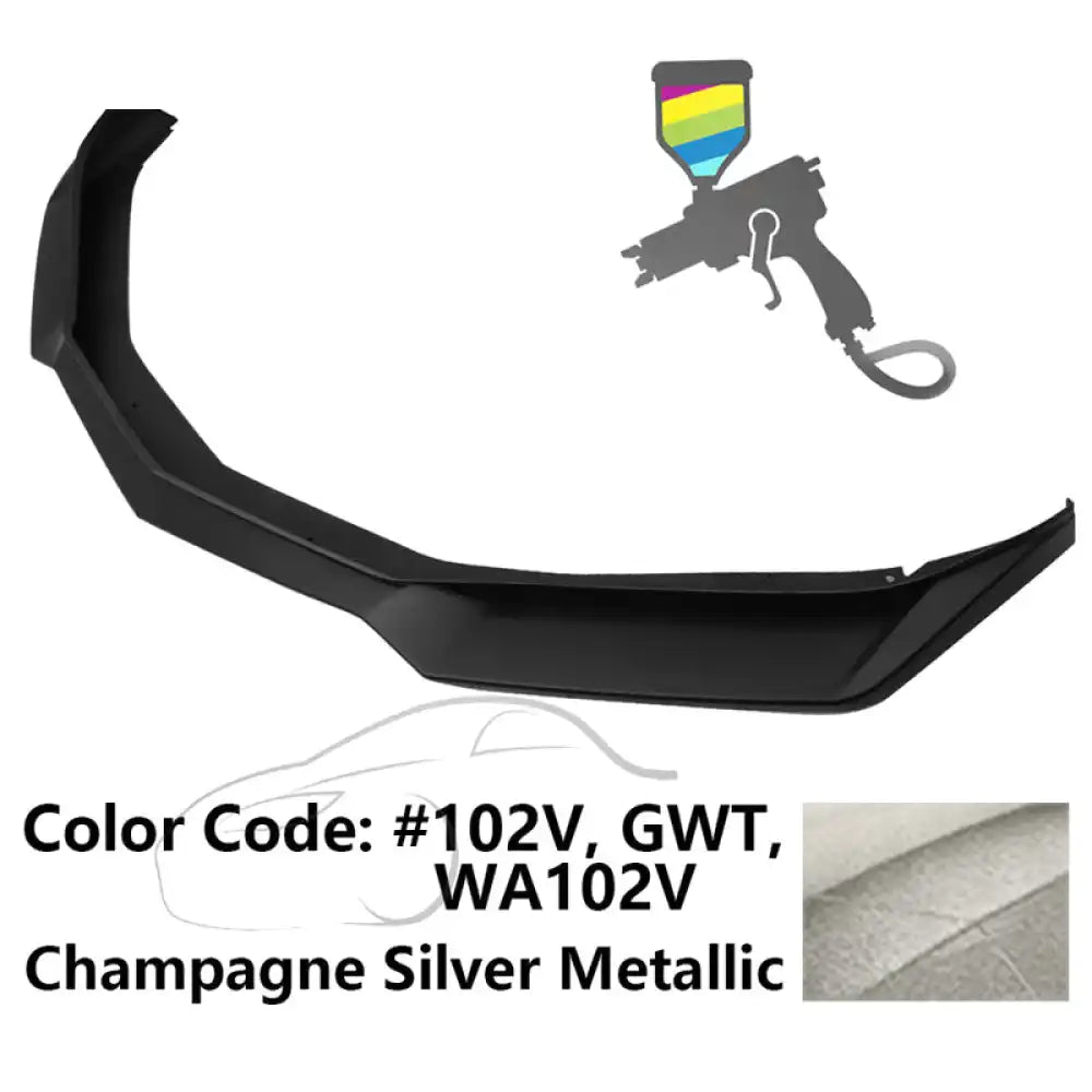 2016-2018 Chevy Camaro ZL1 Style Front Bumper Lip Chin Spoiler PP #102V, WA102V Champagne Silver Metallic